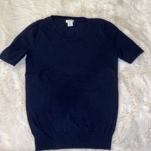 J Crew Basic Dark Blue Cotton Top Size XXS